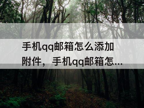 手机qq邮箱怎么添加附件，手机qq邮箱怎么添加附件到正文