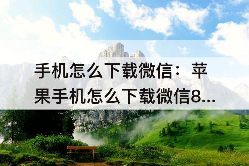 手机怎么下载微信：苹果手机怎么下载微信8.0版本