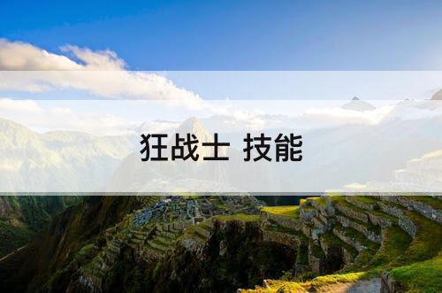 狂战士 技能