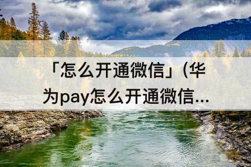 「怎么开通微信」(华为pay怎么开通微信收款)