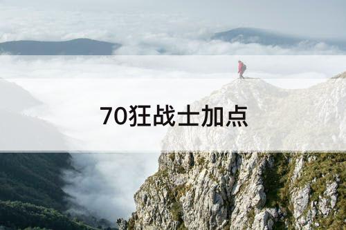 70狂战士加点