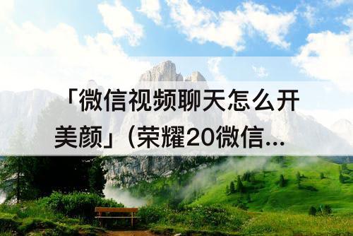 「微信视频聊天怎么开美颜」(荣耀20微信视频聊天怎么开美颜功能)