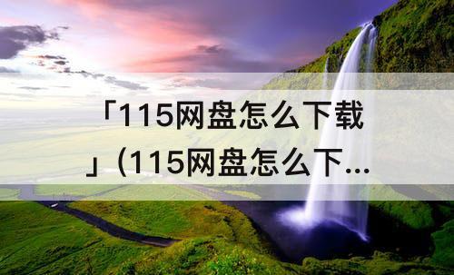 「115网盘怎么下载」(115网盘怎么下载失败)