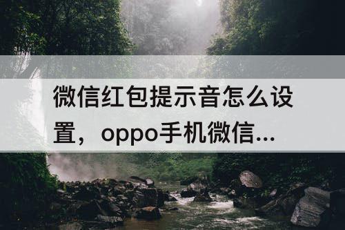 微信红包提示音怎么设置，oppo手机微信红包提示音怎么设置方法