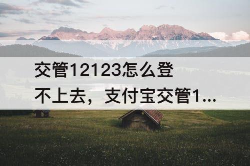 交管12123怎么登不上去，支付宝交管12123怎么登不上去