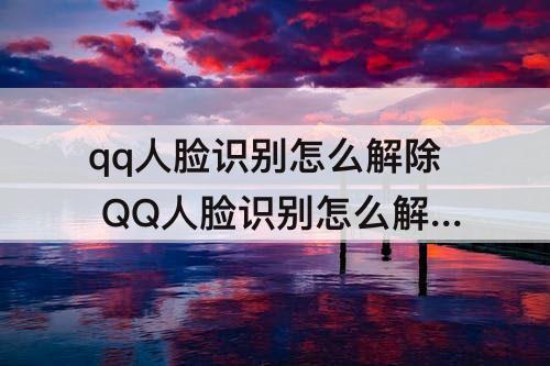 qq人脸识别怎么解除 QQ人脸识别怎么解除不了