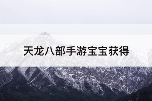 天龙八部手游宝宝获得