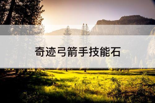 奇迹弓箭手技能石