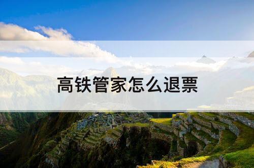 高铁管家怎么退票