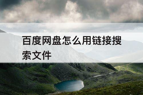 百度网盘怎么用链接搜索文件