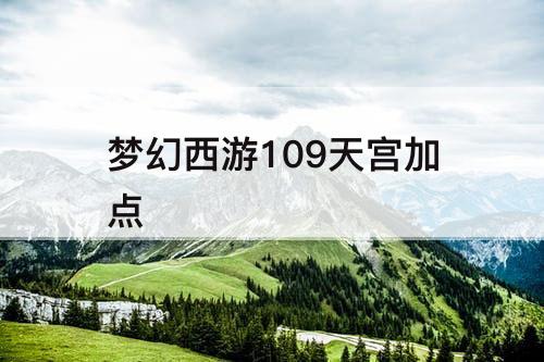 梦幻西游109天宫加点