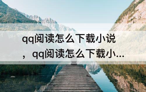 qq阅读怎么下载小说，qq阅读怎么下载小说到本地