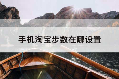 手机淘宝步数在哪设置
