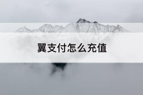 翼支付怎么充值