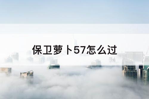 保卫萝卜57怎么过