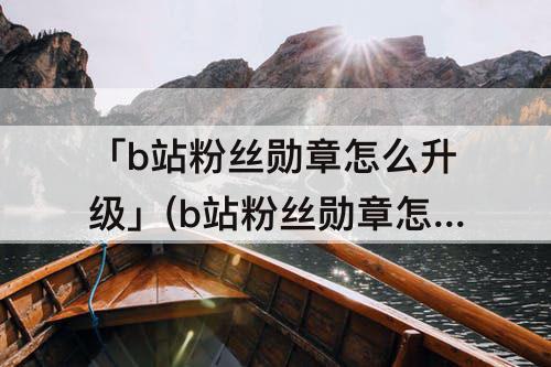 「b站粉丝勋章怎么升级」(b站粉丝勋章怎么升级最快)