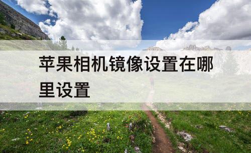 苹果相机镜像设置在哪里设置