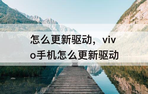 怎么更新驱动，vivo手机怎么更新驱动