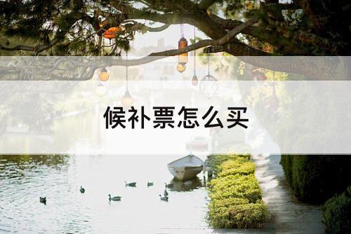 候补票怎么买