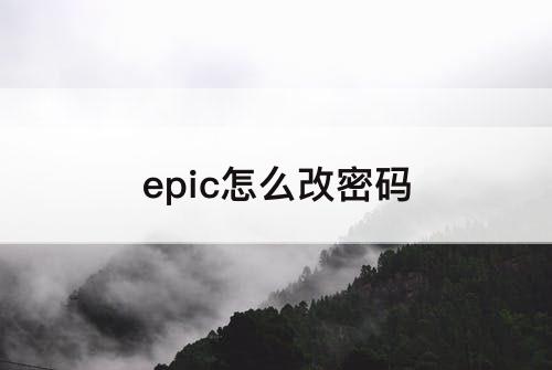 epic怎么改密码