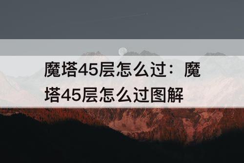 魔塔45层怎么过：魔塔45层怎么过图解