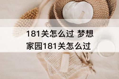 181关怎么过 梦想家园181关怎么过