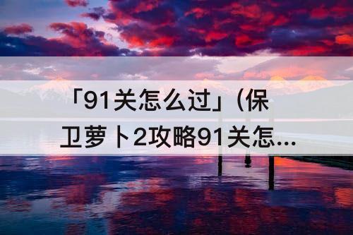 「91关怎么过」(保卫萝卜2攻略91关怎么过)