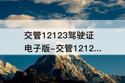交管12123驾驶证电子版-交管12123驾驶证电子版怎么取消申请