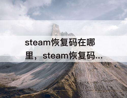steam恢复码在哪里，steam恢复码在哪里找