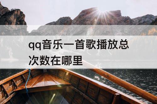 qq音乐一首歌播放总次数在哪里