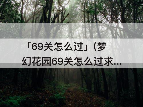 「69关怎么过」(梦幻花园69关怎么过求解)