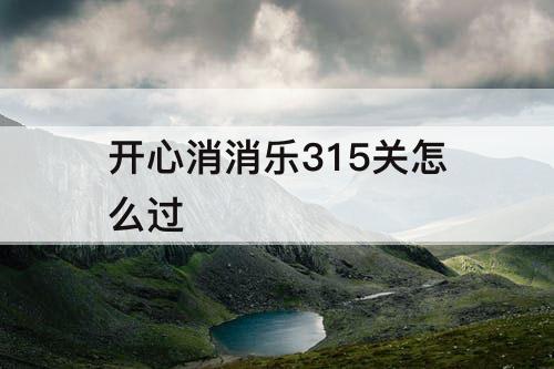 开心消消乐315关怎么过