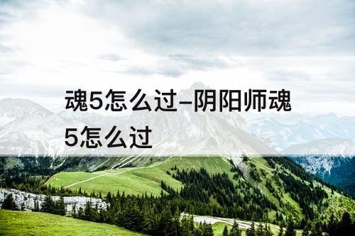 魂5怎么过-阴阳师魂5怎么过