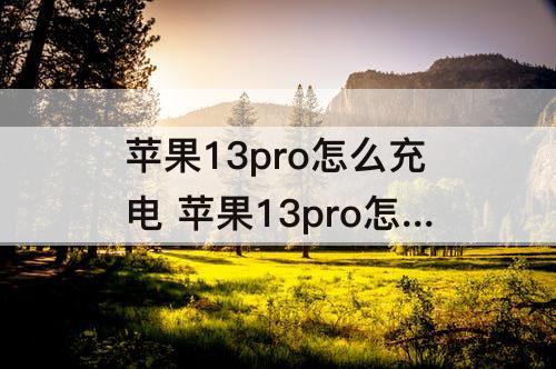 苹果13pro怎么充电 苹果13pro怎么充电宝充不进去电