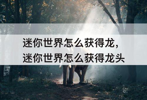 迷你世界怎么获得龙，迷你世界怎么获得龙头