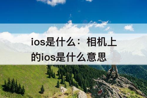 ios是什么：相机上的ios是什么意思
