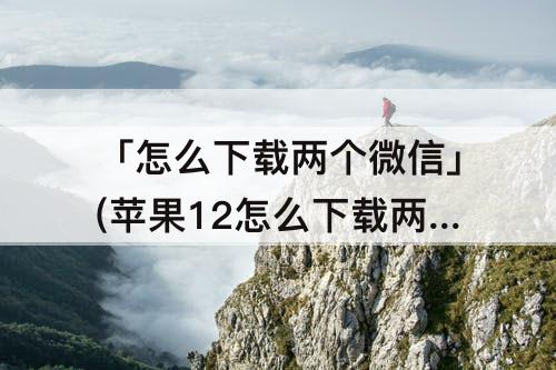 「怎么下载两个微信」(苹果12怎么下载两个微信免费)