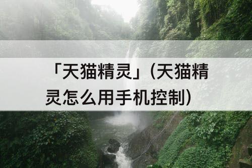 「天猫精灵」(天猫精灵怎么用手机控制)