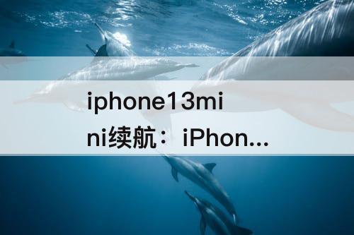 iphone13mini续航：iPhone13mini续航对比12