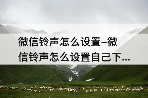 微信铃声怎么设置-微信铃声怎么设置自己下载的