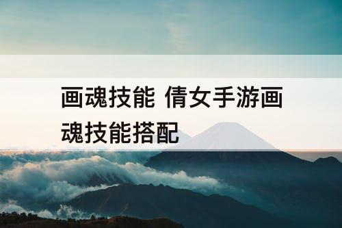 画魂技能 倩女手游画魂技能搭配