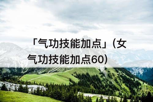 「气功技能加点」(女气功技能加点60)