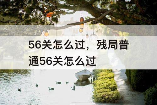 56关怎么过，残局普通56关怎么过