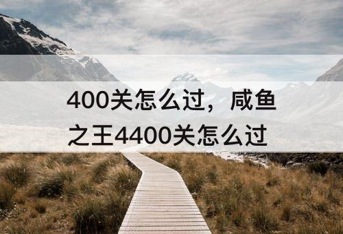 400关怎么过，咸鱼之王4400关怎么过