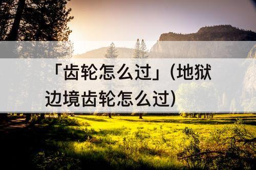 「齿轮怎么过」(地狱边境齿轮怎么过)
