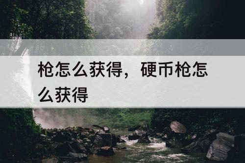 枪怎么获得，硬币枪怎么获得