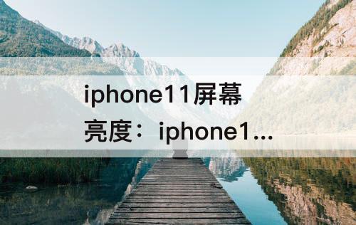iphone11屏幕亮度：iphone11屏幕亮度自动调节怎么关闭