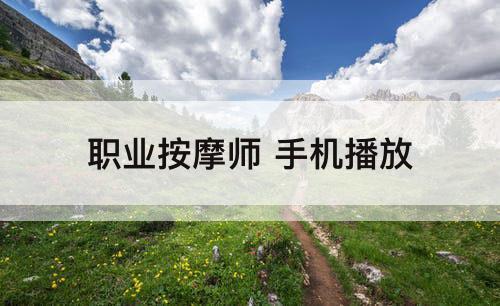 职业按摩师 手机播放