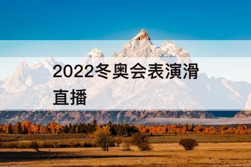 2022冬奥会表演滑直播