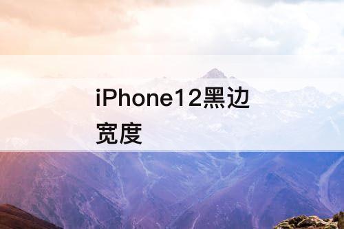 iPhone12黑边宽度